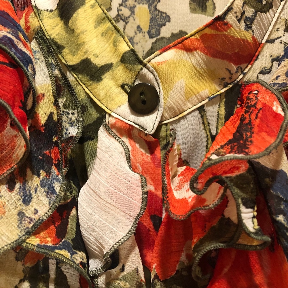 MORGAN DE TOI RUFFLE SLEEVELESS BLOUSE - Picture 8 of 15